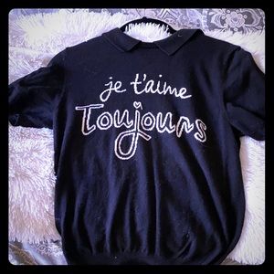 Cropped Sweater Blouse